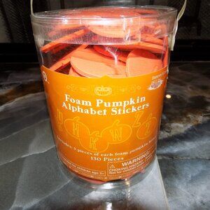 Target 130 PC Pumpkin Alphabet Foam Stickers Bucket NEW